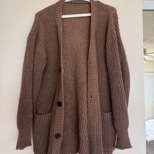 Brown Long Cardigan